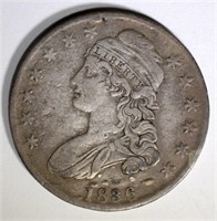 1836 BUST HALF DOLLAR, F/VF