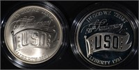 1991 USO PROOF & UNC SILVER DOLLARS