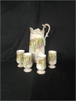 5 Pc Bavarian Water Set 
4 Glasses And 13 In