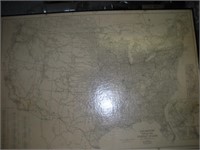 CLEARTYPE United States Rail Road Framed Map 45 x