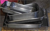 7 asstd stainless steel hotel pans