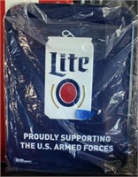 Lite Beer US Armed Forces tin sign