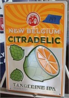 2 New Belgium Tangerine IPA tin signs