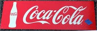 2 tin litho Coca-Cola signs, 1 curled corner
