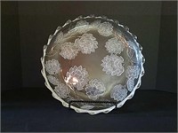 Chrysanthemum Round Platter by Crystal Clear