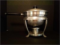 Vintage Hammered Aluminum Chaffing/Fondue Pot
