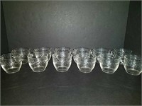 Set of 12 Federal Glass Punch Glasses