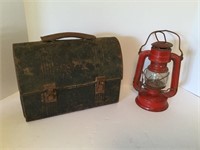 Vintage Metal Lunchbox & Lantern