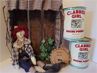Vintage Raggedy Anne/Andy Scene & Clabber Girl