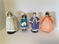 Vintage Porcelain Dolls on Stands