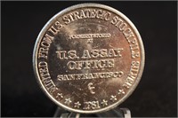 1981 .999 1oz Silver Assay coin