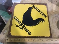 METAL ROOSTER SIGN
