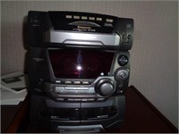 Panasonic Stereo, TV Stand, Frames, DVD, VHS