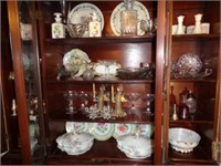 Contents of China Cabinet Shelves, Excluding