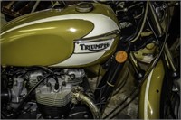 Triumph Motorcycle Gold/White