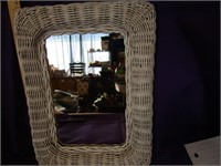 Small wicker mirror 16 x 12