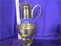 Early Brass/ glass teapot