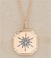 NEW 18KR Diamond Starburst Pendant by "Shay" of