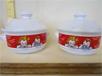 Campbell Soup bowls with lids