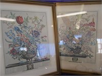 February & August birthday framed prints