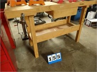WhiteGate Wooden Work Bench W/Vises