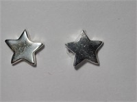 Sterling Silver Star Earrings Approx Retail $40