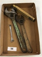 Wrenches-folding yard stick