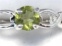 S/Silver Peridot Ring