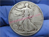 1945 walking liberty silver half-dollar