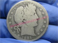 1894-O barber silver half-dollar