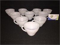 10 white punch cup
