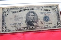 FIVE DOLLAR BLUE SEAL NOTE1953 A