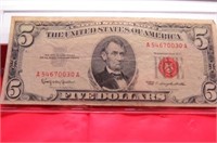 FIVE DOLLAR 1963 RED SEAL NOTE