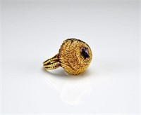 Vintage yellow gold domed ring