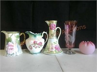 Vintage Hand Painted Pitchers and more