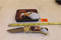 Knife w/Eagle Handle
