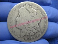 1897-O morgan silver dollar