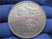 1885-O morgan silver dollar