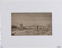 Vintage lithograph, View of Venice, 1902