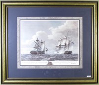 Framed Print of US Frigate, after Birch