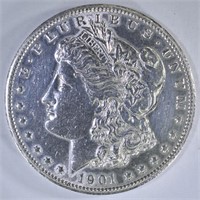 1901-S MORGAN DOLLAR  AU/UNC