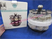 new 17pc carousel spice rack