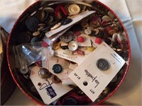 VINTAGE TINS FULL OF BUTTONS