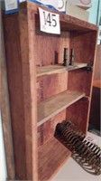 OLD SHIPPING CRATE MODIFIED WITH SHELVES 8X32X24