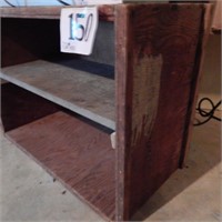 OLD SHIPPING CRATE MODIFIED WITH SHELVES 12X24X18