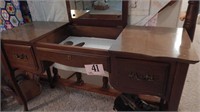 DRESSING TABLE WITH FOLD DOWN MIRROR 29X48X18