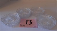 12 CUT CRYSTAL GLASS COASTERS (1 IS CHIPPED)