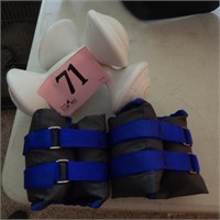 ANKLE WEIGHTS AND 3 LB HAND WEIGHTS