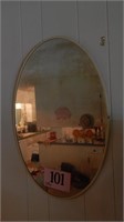 VINTAGE OVAL MIRROR 24X15 (SIGNS OF AGE)