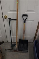 Shovel, weeder and squeegee